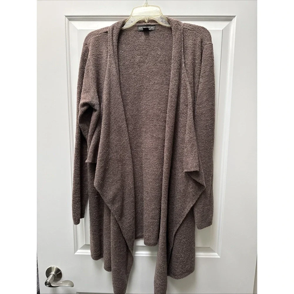 Barefoot Dreams Chic Lite Drape Front Calypso Wrap‎ Cardigan Brown Women's 1X
